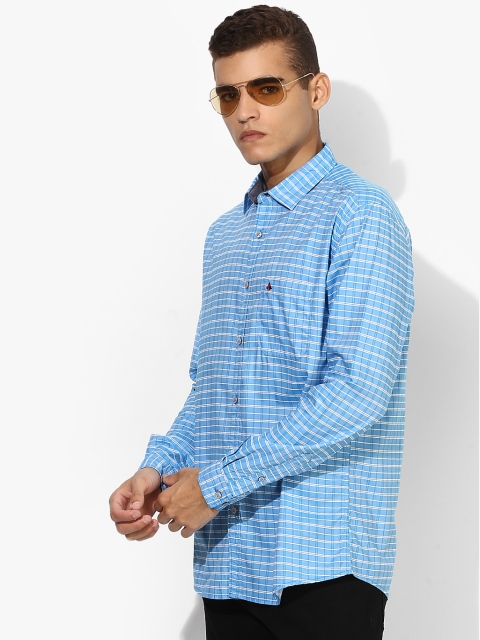

Blue Checked Slim Fit Casual Shirt