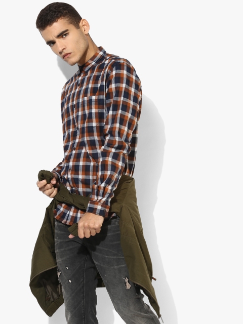

Multicoloured Checked Slim Fit Casual Shirt, Multi