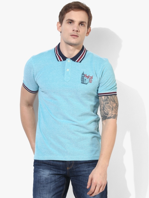 

Light Blue Solid Slim Fit Polo T-Shirt