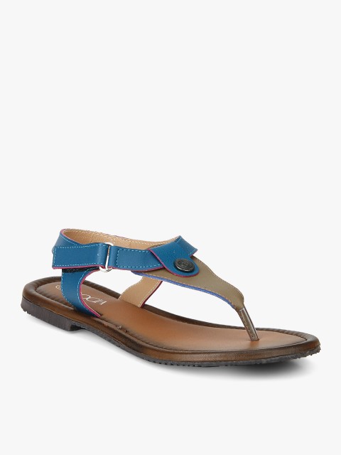 

Rocia Women Blue & Brown Open-Toe Flats