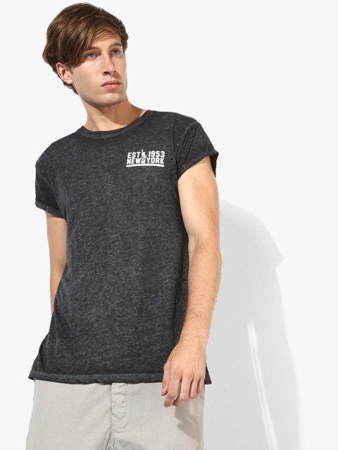 

Dark Grey Graphic Regular Fit Round Neck T-Shirt