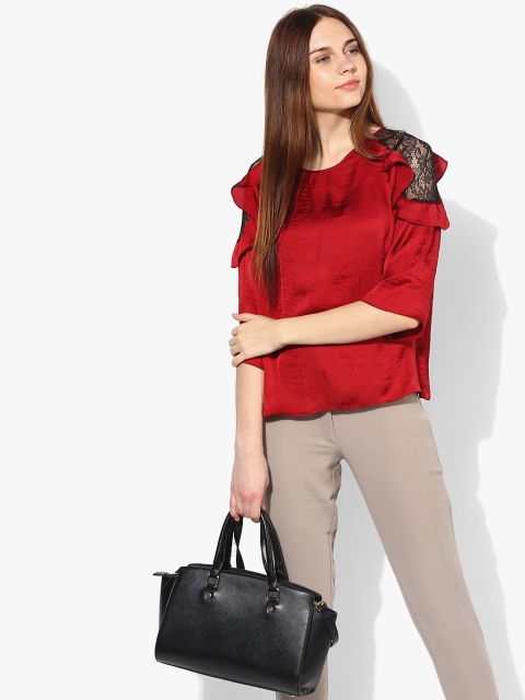 

Maroon Self Pattern Blouse