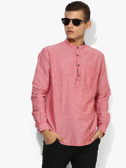 

Peach Textured Kurta