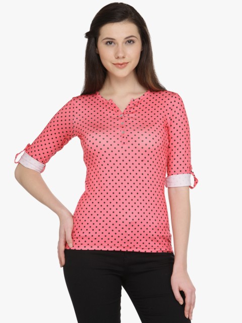 

Peach Printed T Shirt