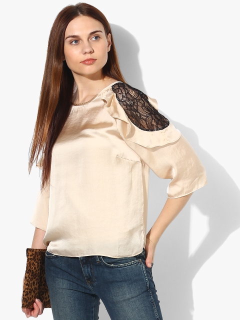 

Beige Self Pattern Blouse