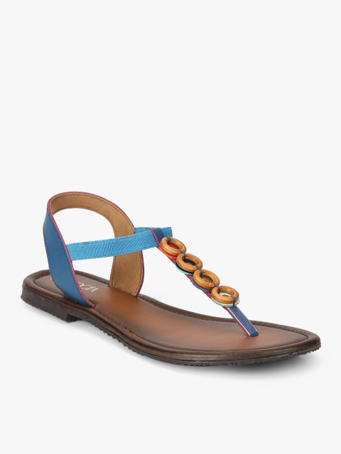 

Rocia Women Blue & Brown T-Strap Flats