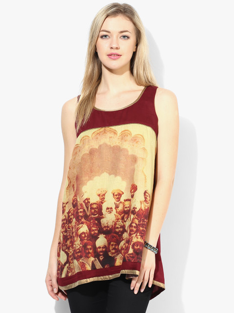 

Maroon Printed Tunic