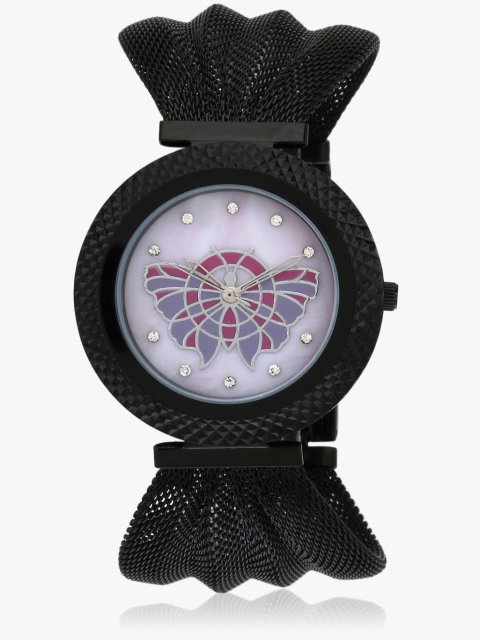 

Fl-141 Ipb - Pr01 Black/Purple Mop Analog Watch