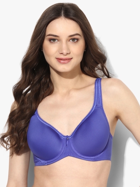 

Blue Solid Bra
