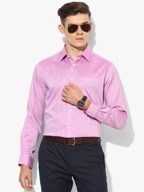 

Pink Solid Regular Fit Formal Shirt