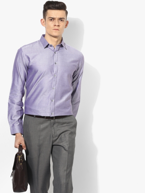 

Lavender Textured Slim Fit Formal Shirt