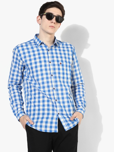 

Blue Checked Slim Fit Casual Shirt
