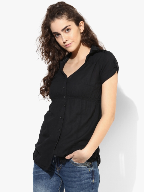 

ALCOTT Women Black Solid Shirt