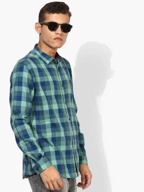

Multicoloured Checked Slim Fit Casual Shirt, Multi