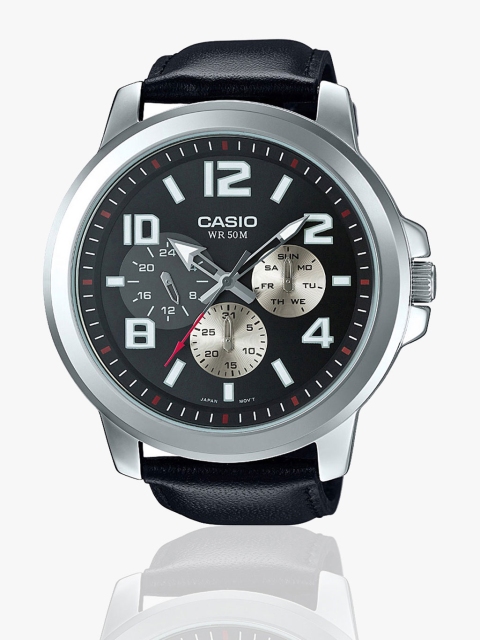 

Enticer Men's Mtp-X300l-1Avdf (A1061) Black/Black Analog Watch