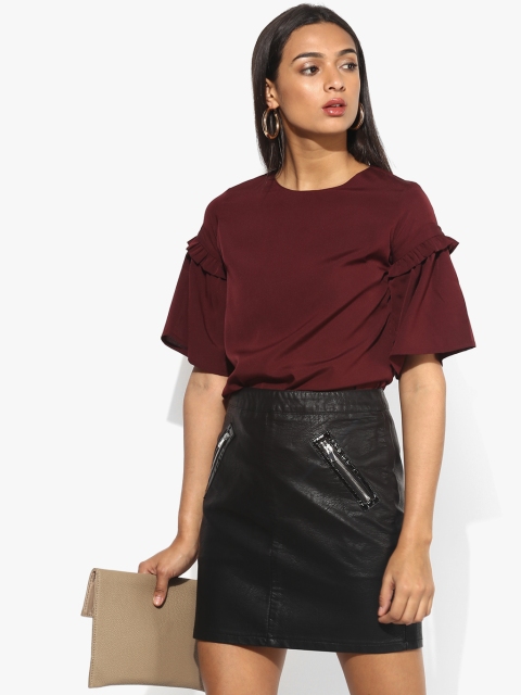 

Maroon Solid Blouse