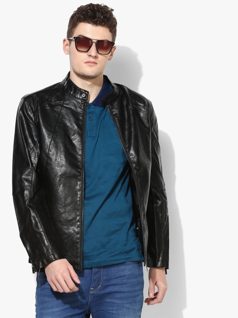 

Black Solid Casual Jacket