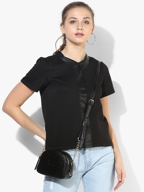 

Black Self Pattern Blouse