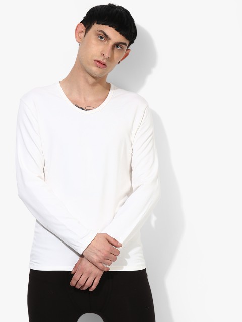 

Off White Solid Thermal Top