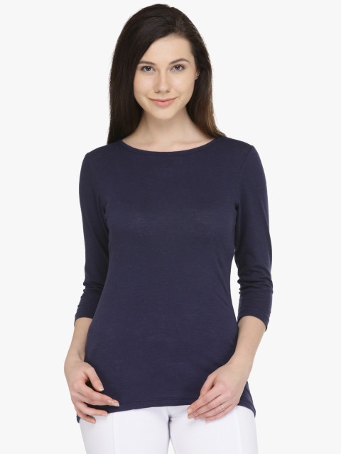 

Navy Blue Solid T Shirt