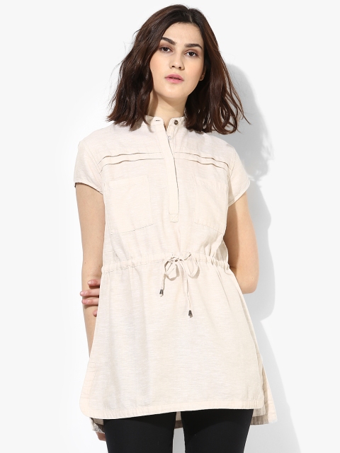 

Beige Solid Tunic