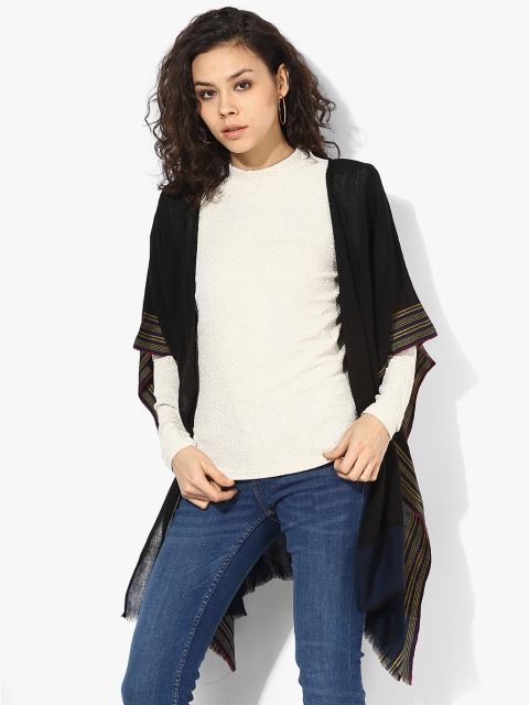 

Black Striped Winter Shrug