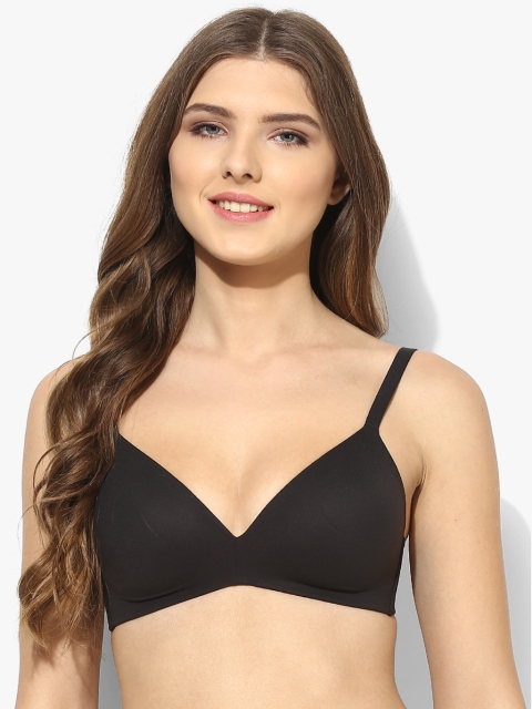 

Black Solid Bra