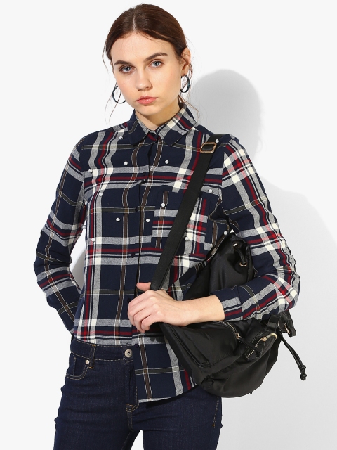 

Navy Blue Checked Shirt