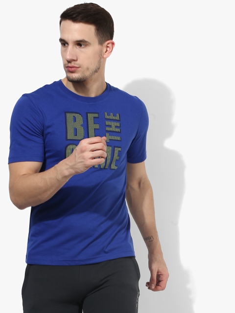 

Alcis Men Blue Printed Round Neck T-Shirt