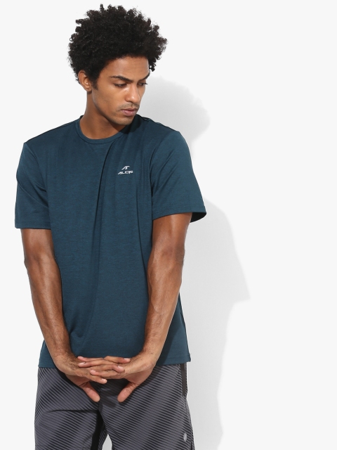 

Blue Self Design Regular Fit Round Neck T-shirt
