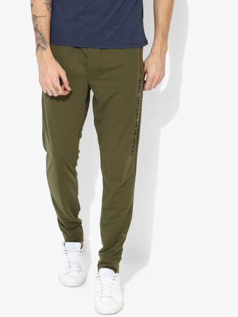 

Alcis Men Olive Green Solid Track Pants