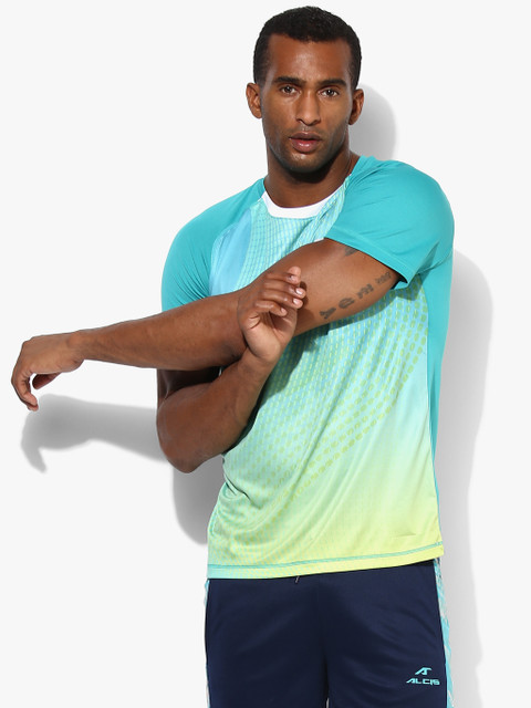 

Alcis Men Green Printed Round Neck T-shirt