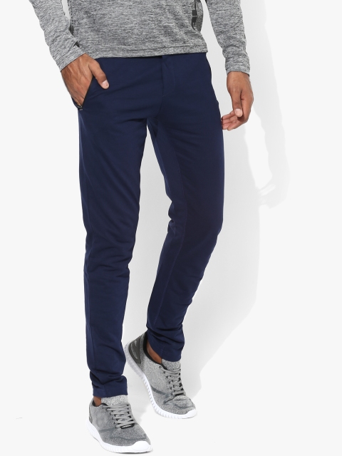 

Alcis Men Navy Blue Solid Straight Fit Track Pants