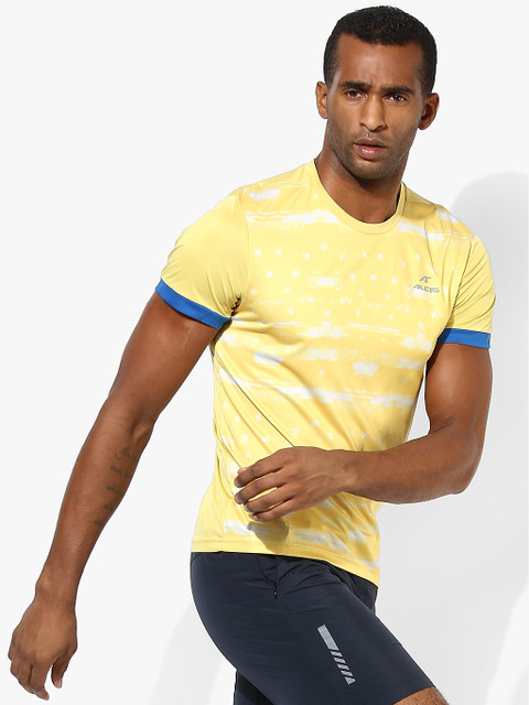 

Alcis Men Yellow Printed Round Neck T-shirt