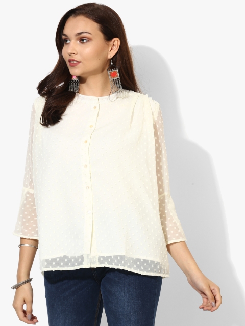 

cream Self Design Blouse
