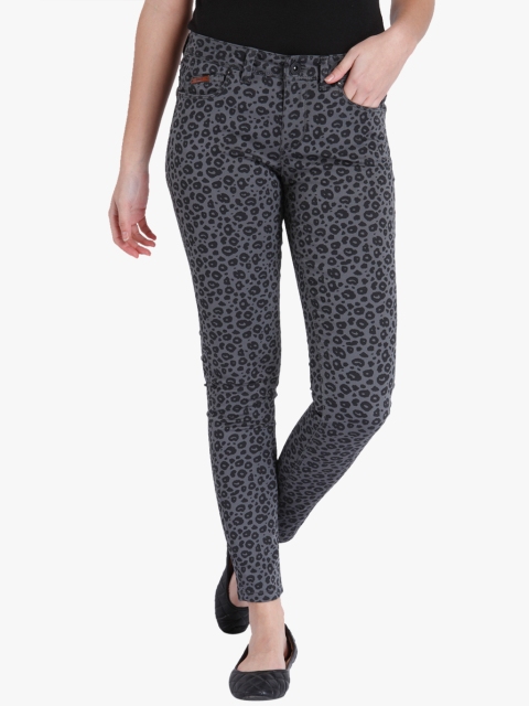 

ONLY Grey Printed Slim Fit Pants