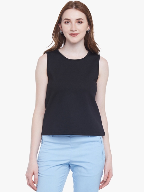

Annabelle by Pantaloons Black Solid Blouse