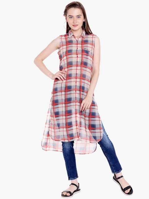 

SPYKAR Multicoloured Checked Kurta, Multi