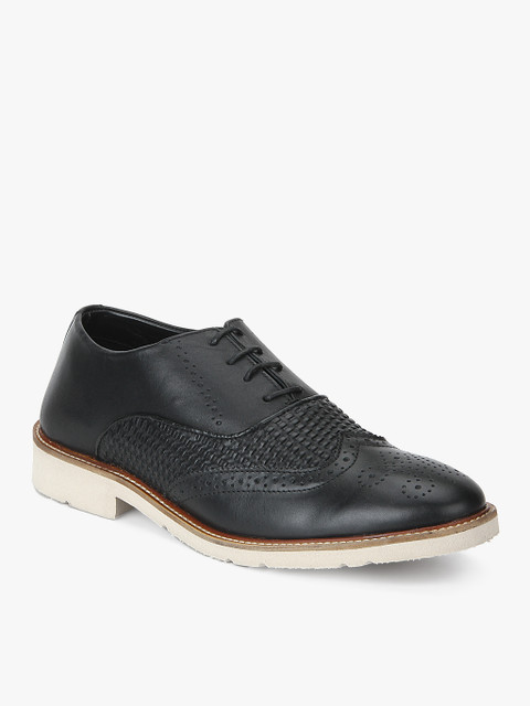 

Pp-Dapper Black Oxford Brogue Lifestyle Shoes