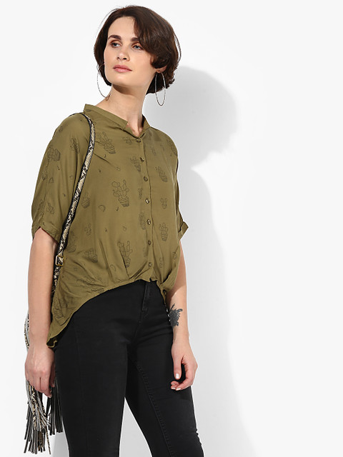 

Olive Printed Shirt