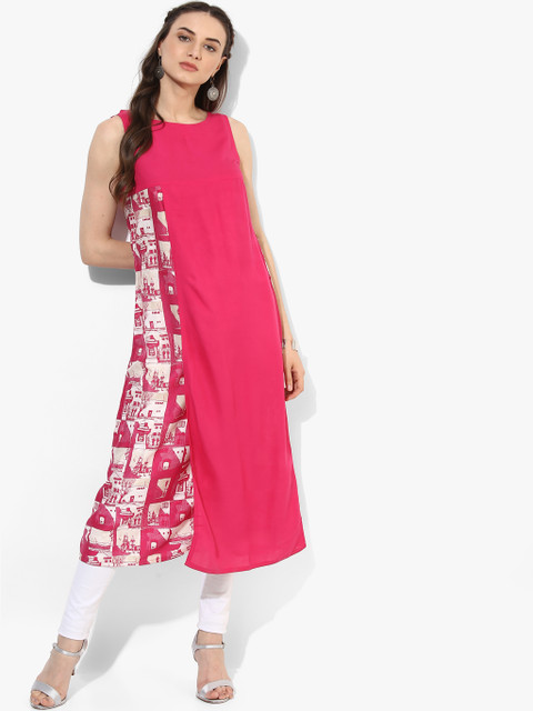 

RANGMANCH BY PANTALOONS Pink Quirky Print Kurta