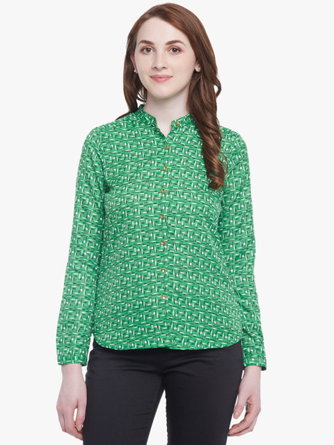 

Annabelle by Pantaloons Women Green Printed Casual Shirt