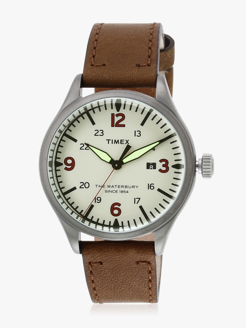 

Timex Men Cream-Coloured Analogue Watch TW2R38600