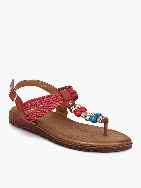 

Lee Cooper Multicoloured T-strap Flats, Maroon