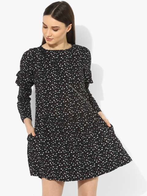 

Black Printed Shift Dress