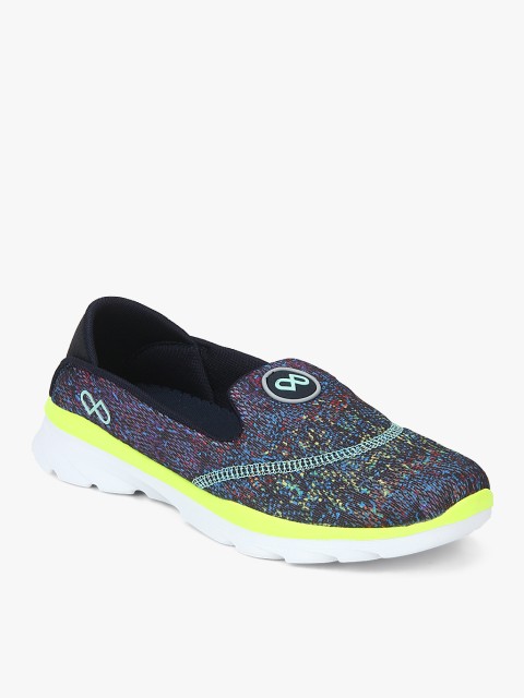 

Pure Play Women Blue & Green Woven Design Slip-On Sneakers