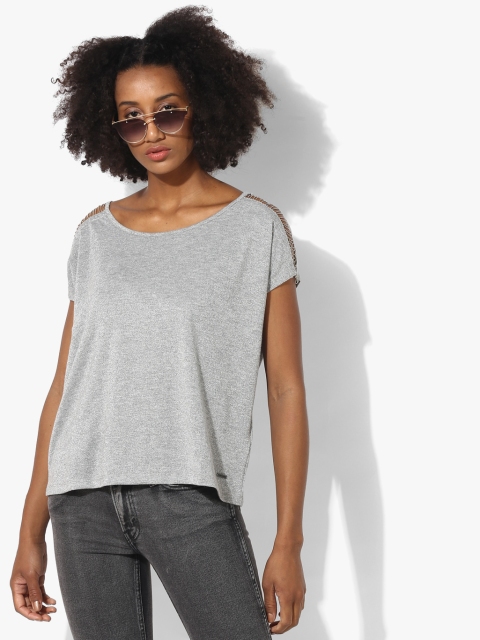 

Vero Moda Women Grey Solid Top