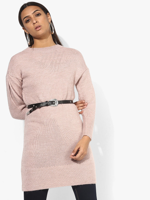 

DOROTHY PERKINS Peach-Coloured Solid Tunic