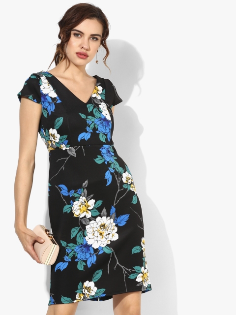 

Black Coloured Printed Shift Dress