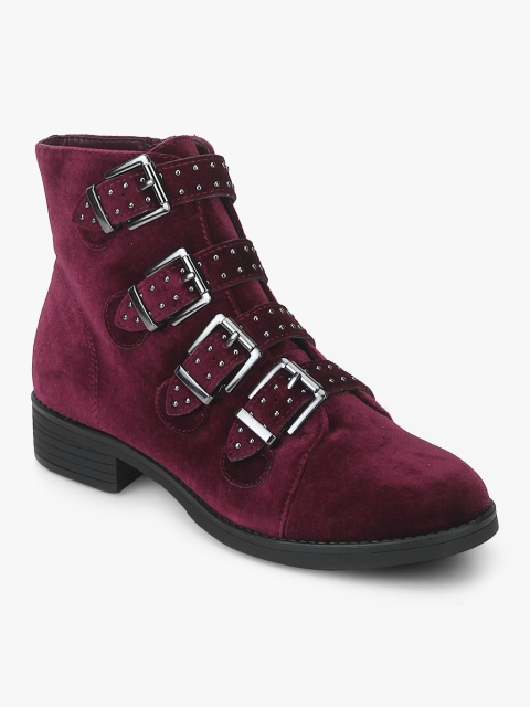 

DOROTHY PERKINS Women Maroon Flat Boots